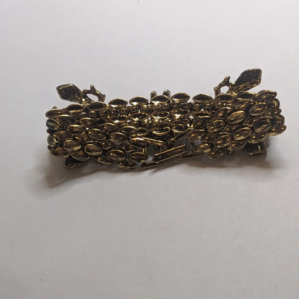 Vintage Simulated Pearl &‎ Rhinestone Bar Brooch – 6 Inches Inches